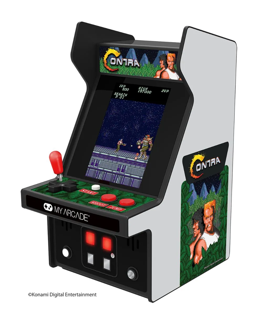 Multiple My Arcade retro gaming devices on display at CES 2020