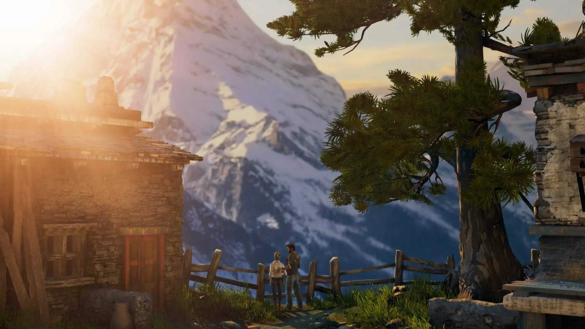 Nathan Drake examining a clue in Uncharted 2: Among Thieves