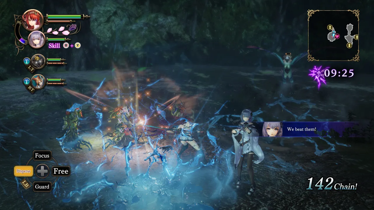 Nights of Azure 2: Bride of the New Moon - Another Combat Scene