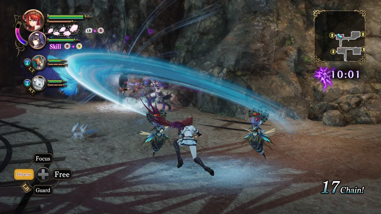 Nights of Azure 2: Bride of the New Moon - Combat Scene