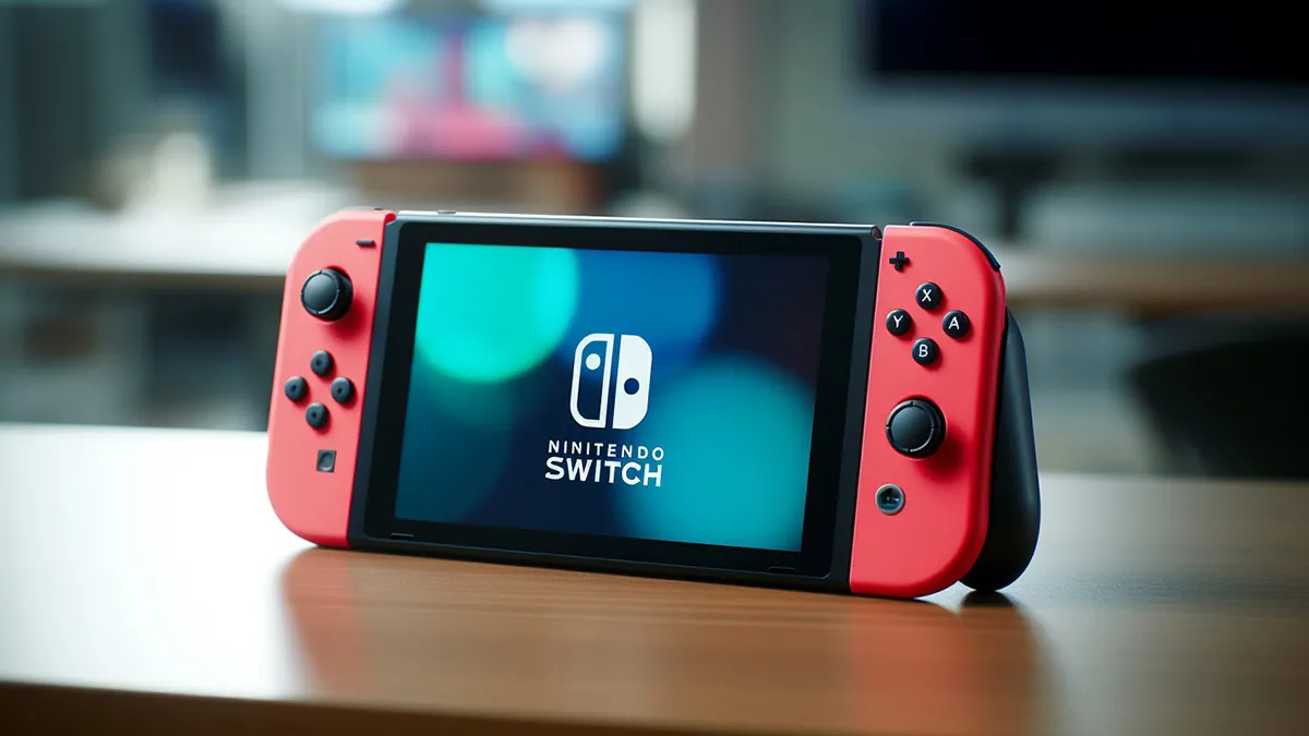 Nintendo Switch 2 with an LCD screen