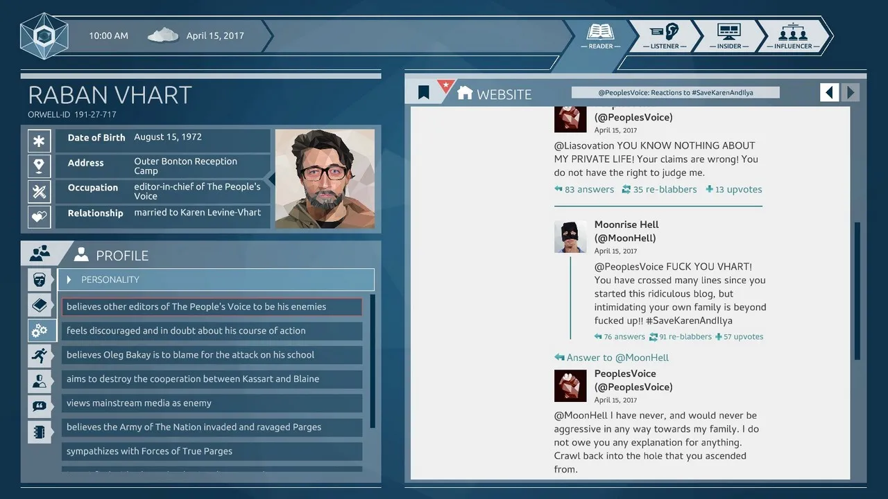 Orwell: Ignorance Is Strength - Data Interface