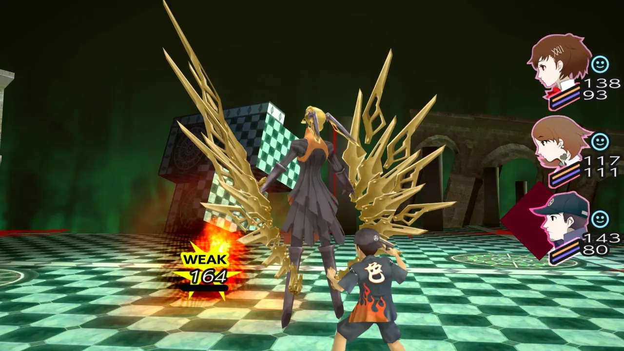 Persona 3 Portable combat party view