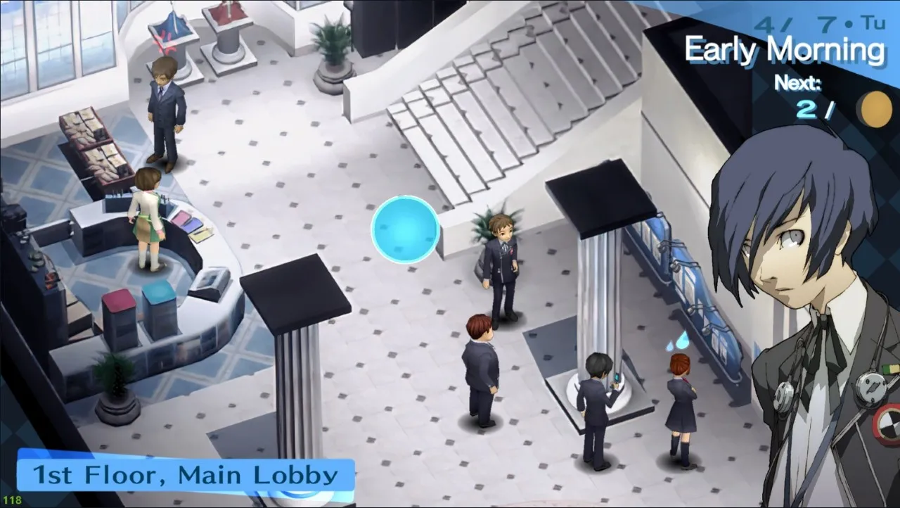 Persona 3 Portable upscaled backgrounds