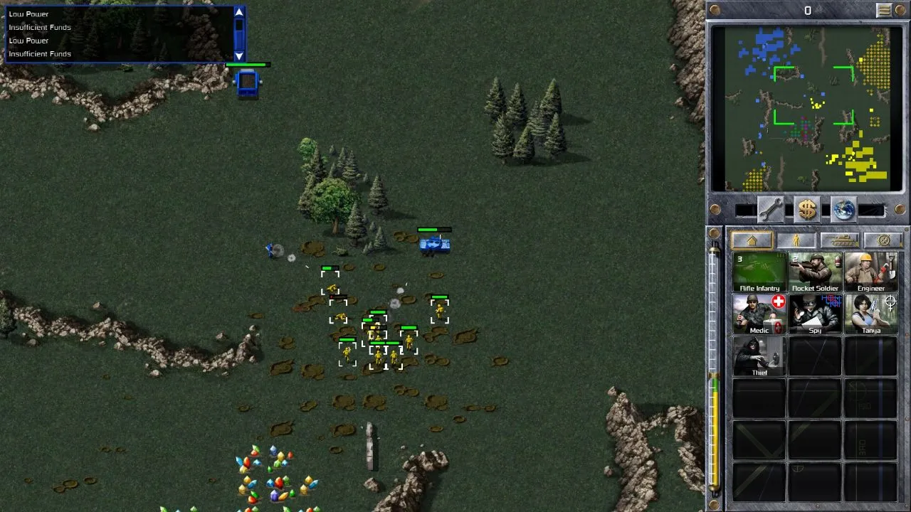 Red Alert Remastered gameplay screenshot showing in-game action.