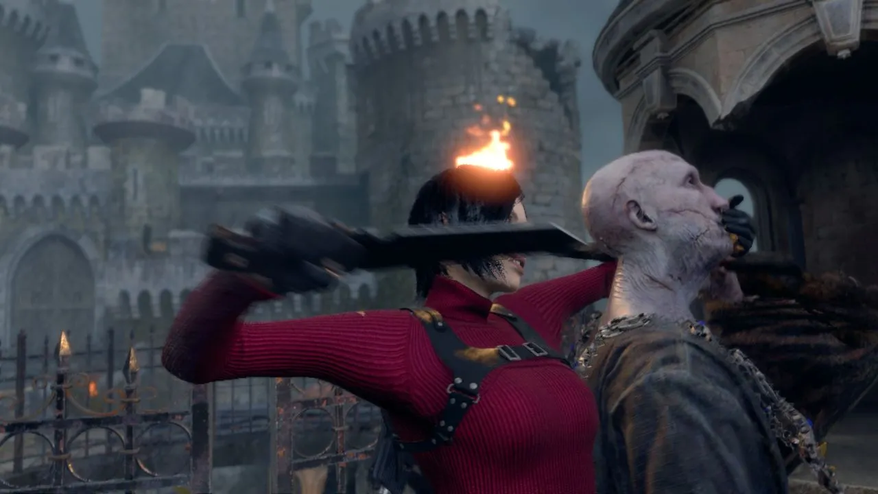 Resident Evil 4: Separate Ways - Ada using her grappling hook