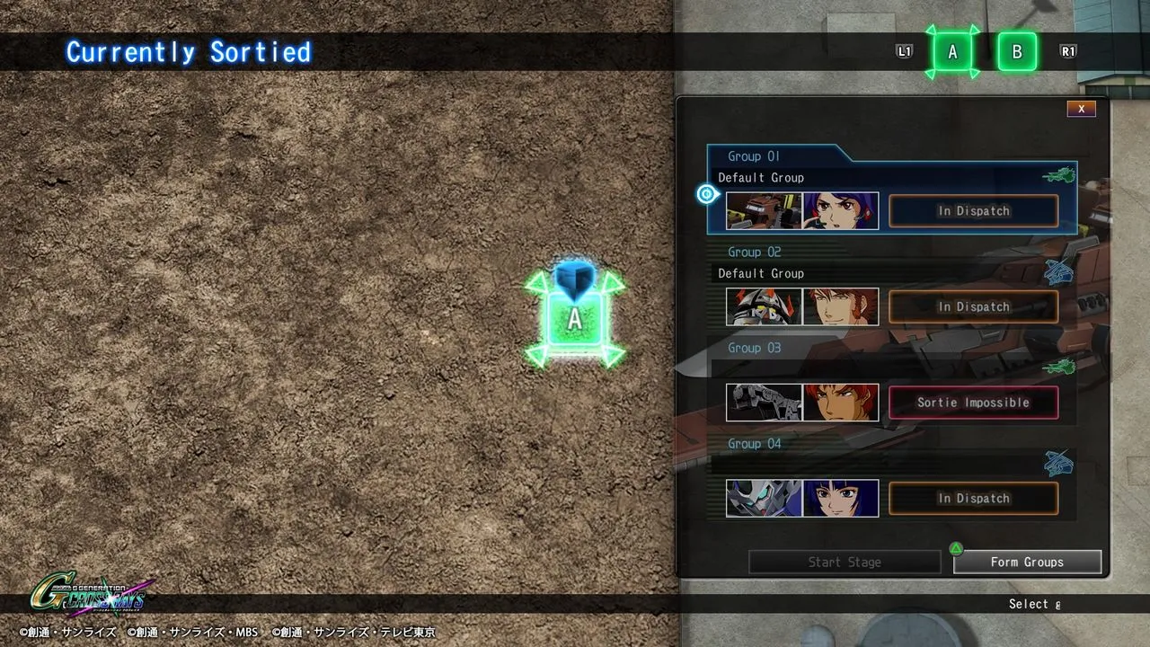 SD Gundam G Generation Cross Rays Squad Formation