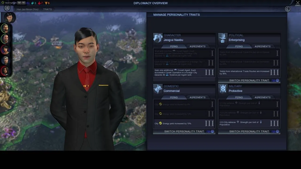 Sid Meier's Civilization: Beyond Earth - Rising Tide Diplomacy Screen