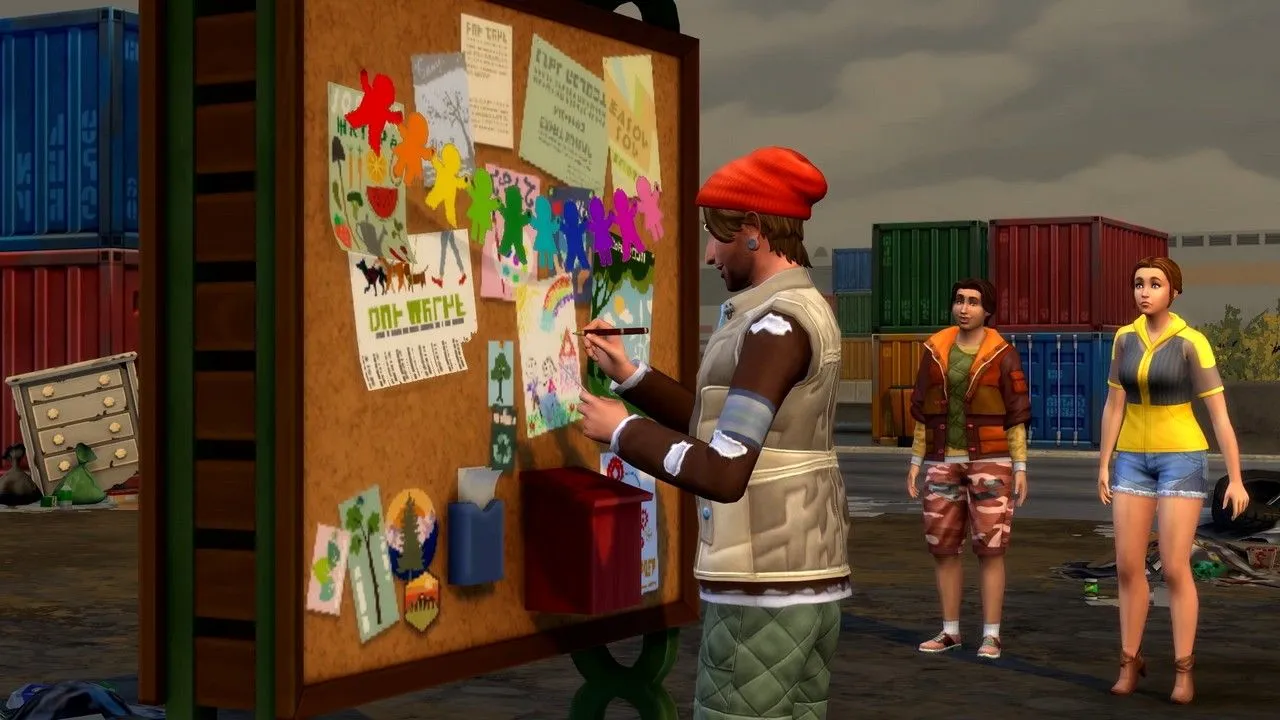 Sims crafting with recycled materials