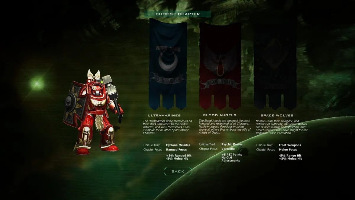 Space Marines exploring the Space Hulk
