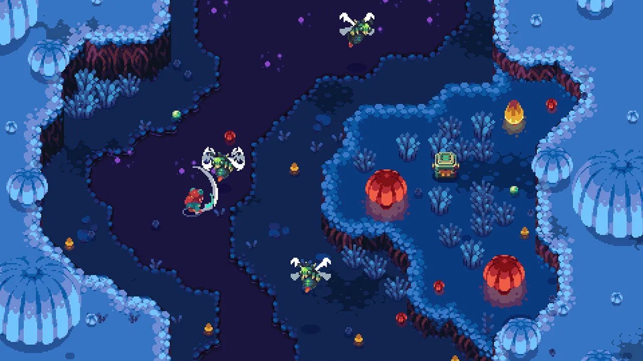 Sparklite boss fight screenshot