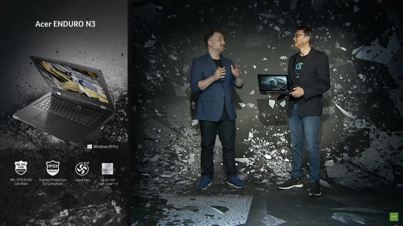 The Acer Enduro N3 laptop
