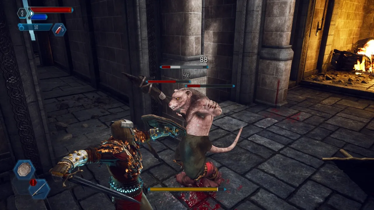 The Last Oricru gameplay screenshot displaying another combat scene.