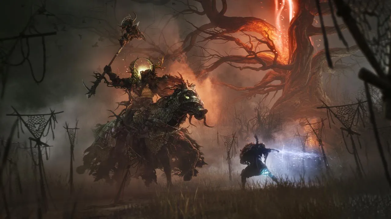 The player character traversing the Umbral Realm in Lords of the Fallen (2023)