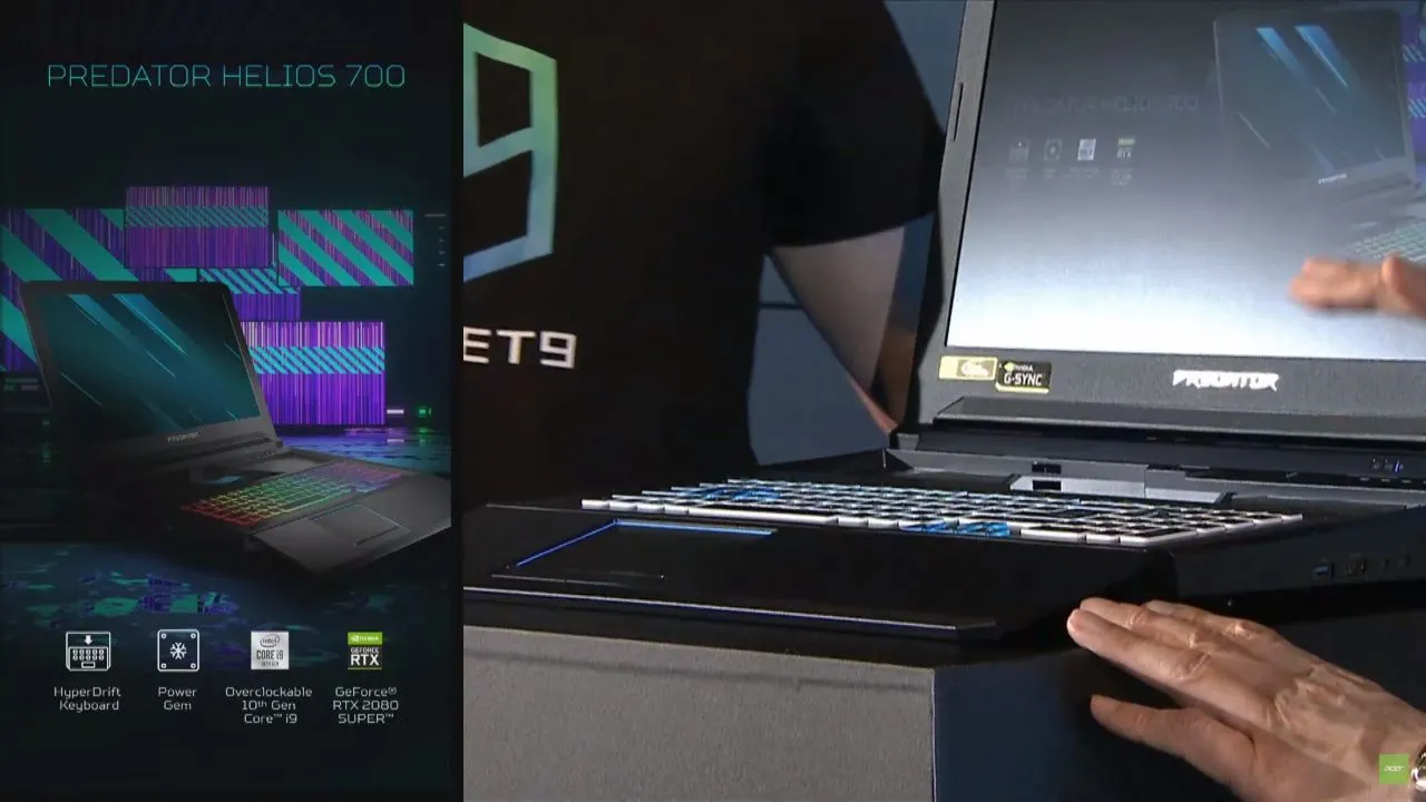 The Predator Helios 700 gaming laptop
