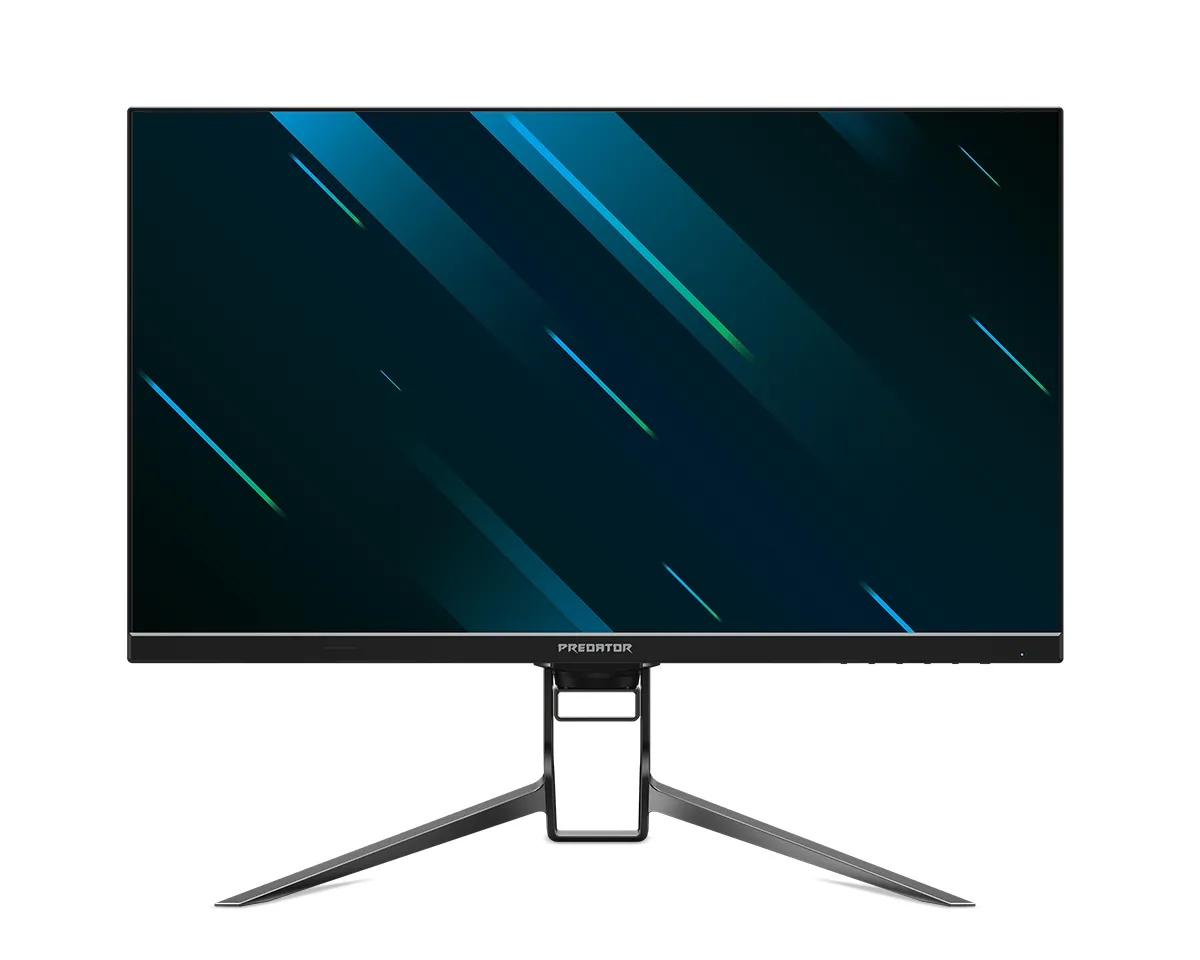 The Predator X32 from the side, highlighting its slim profile.