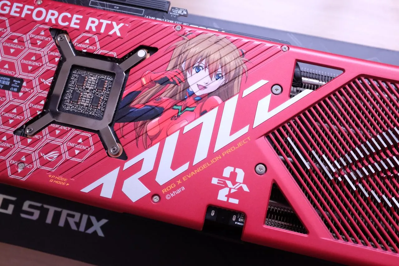 The ROG RYUJIN III 360 ARGB EVA-02 EDITION AIO cooler prominently features Asuka on its radiator shroud.