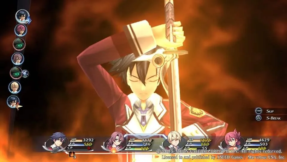 Trails of Cold Steel combat screenshot