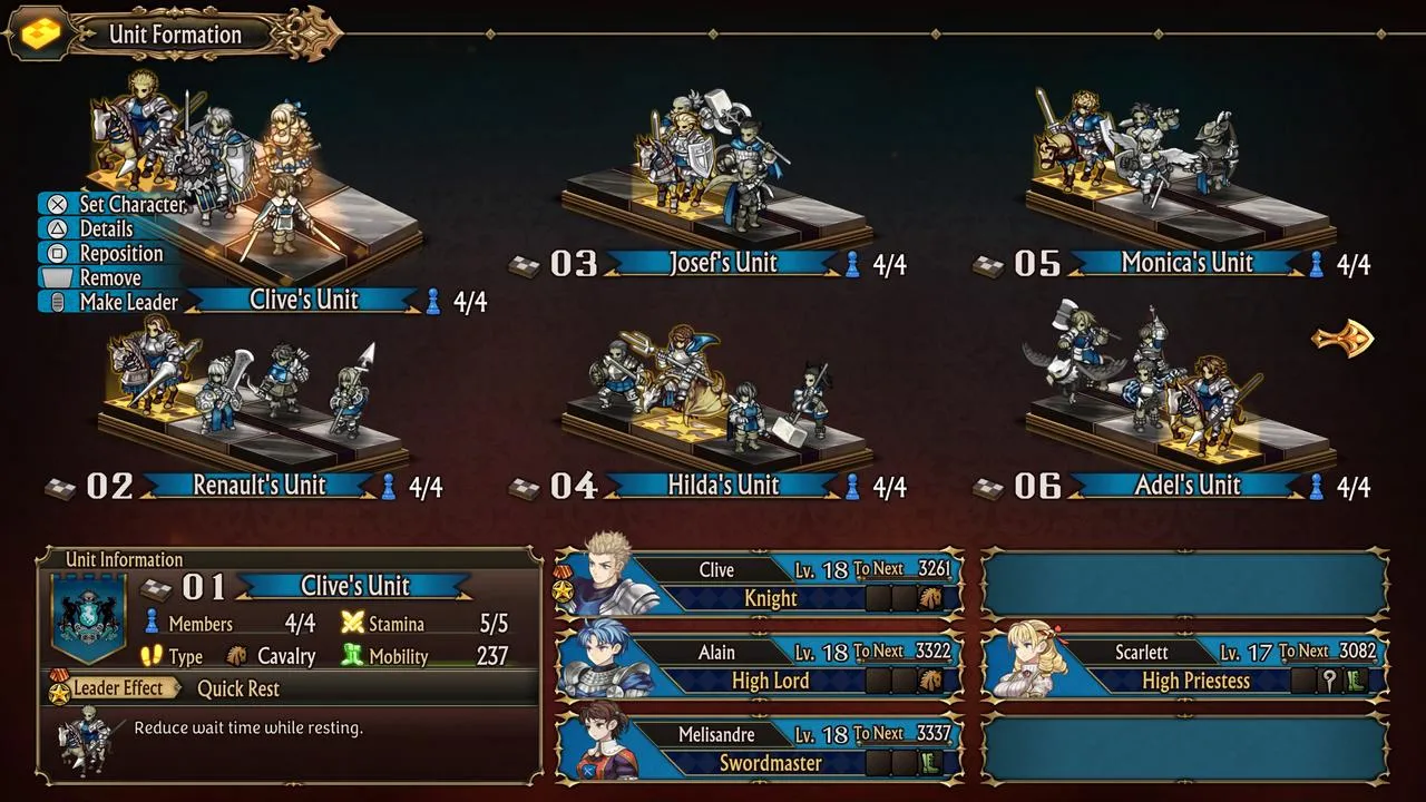 Unicorn Overlord Character Customization
