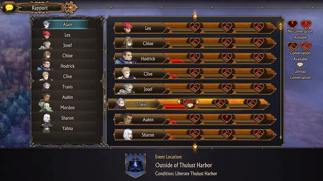 Unicorn Overlord Character Interactions