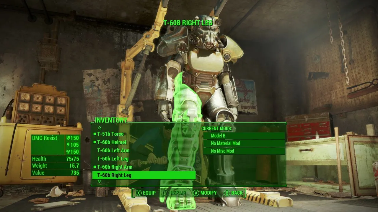 Upgrading Power Armor in Fallout 4